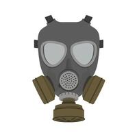 Gas mask design in minimal style featuring detailed elements and muted colors art vector