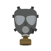 Gas mask design in flat style showcasing detailed features in art vector