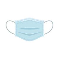 Medical face mask design in flat style with soft colors and clean lines illustration vector