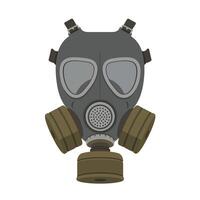 Gas mask design with flat style and muted colors showcasing art details in illustration vector