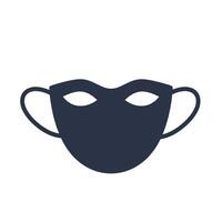 Mask design transformation from simple to detailed flat style art vector