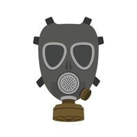 Gas mask design in minimal style featuring bold shapes and muted colors illustration vector