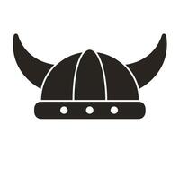 Viking helmet design featuring bold shapes in minimal style art vector