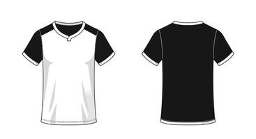 Stylish sports t shirt design in flat style showcasing front and back views illustration vector