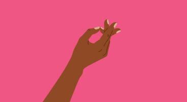 Hand gesture illustration showcasing expression in flat design art vector