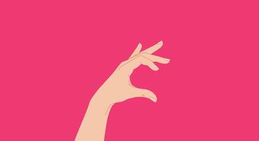 Hand gesture forming a heart shape in minimal flat design art vector