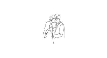 Elegant businessman in suit with microphone in minimal flat art vector