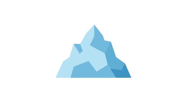 iceberg formación con angular formas en plano estilo Arte vector