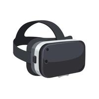 Virtual reality headset design in flat style showcasing sleek features and modern aesthetics art vector