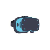 Virtual reality headset design in flat style for modern digital experiences art vector