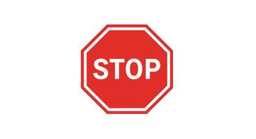 Red stop sign displaying the word STOP in bold white letters on a clear background vector