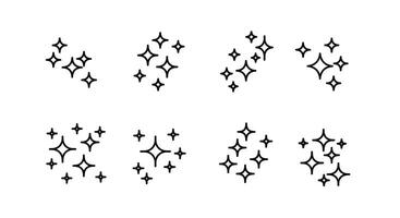 Sparkling star shapes in minimalistic design showcasing transition in illustration vector