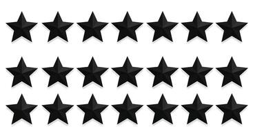 Black star shapes arranged in a grid pattern featuring flat design art vector