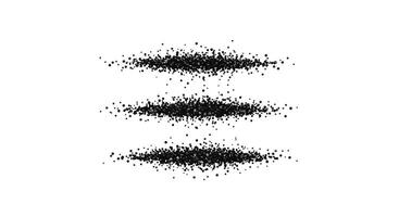 Black abstract shapes in flat design style featuring layered details art vector