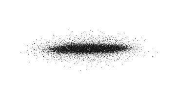 Black particles shifting into a smooth line in flat art vector