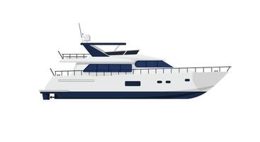 Luxury yacht design in minimal style showcasing sleek lines and modern features illustration vector