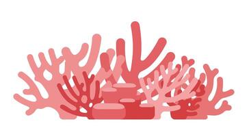 Coral reef design featuring vibrant shapes in flat style art vector