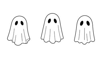 Playful ghost character transformation in minimal style art vector