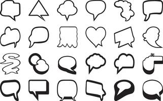 A set of speech bubbles and speech bubbles vector