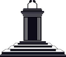 The podium with microphone vector
