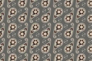 Paisley or Boteh seamless pattern is an ancient textile design from the Persian region, traditionally used to decorate carpets, shawls, and textiles. vector