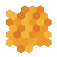 Honeycomb pattern design in warm tones featuring flat geometric shapes art vector