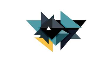 Abstract geometric shapes in flat design style showcasing vibrant colors in art vector
