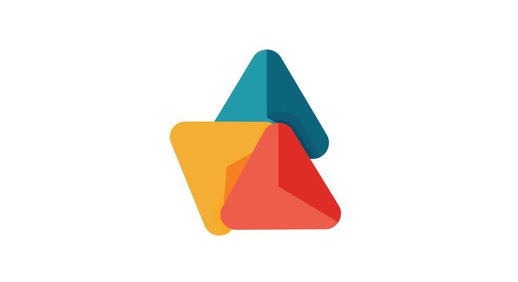 Colorful geometric shapes in flat design style showcasing a modern illustration