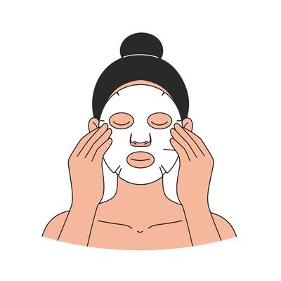 Woman applying facial mask while enjoying skincare routine for rejuvenation and relaxation
