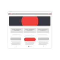Website layout design transformation from minimal to detailed flat art vector