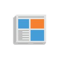 Newspaper layout design with flat colors and modern style in art vector