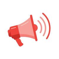 Loudspeaker design in flat style with sound waves represented in vibrant colors illustration vector