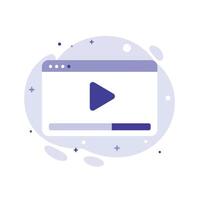 player interface with play button in minimal flat art vector