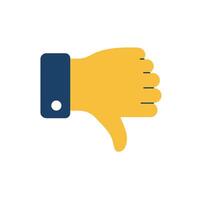 A Hand gesture showing disapproval in flat design style art vector