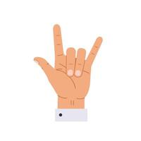 Hand gesture for love displayed in flat design art vector