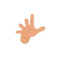 Hand gesture showing an open palm in flat design art vector