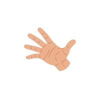 Hand gesture illustration in flat design style for art vector