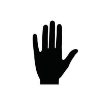 Hand silhouette in minimal flat design showcasing gesture change in art vector