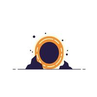 Circular design transition with vibrant colors and minimal style in art vector
