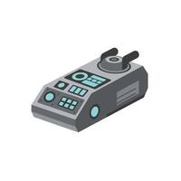 Detailed control panel design in flat style showcasing technology elements in art vector