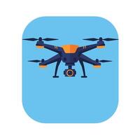 Drone with Camera in Flat Design Style Art vector