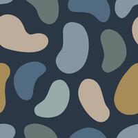 Seamless pattern with soft bean shaped spots vector