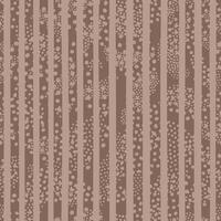Seamless pattern with vertical hand drawn stripes and dots in soft beige and taupe hues vector