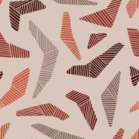 Seamless pattern with multicolored striped geometric shapes on a light beige background vector