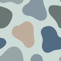 Abstract seamless pattern with organic shapes in blue tones vector