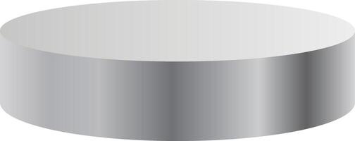 Silver Matte Round Podium Winner Platform or Product Display vector