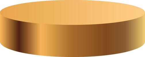 Bronze Matte Round Podium Winner Platform or Product Display vector