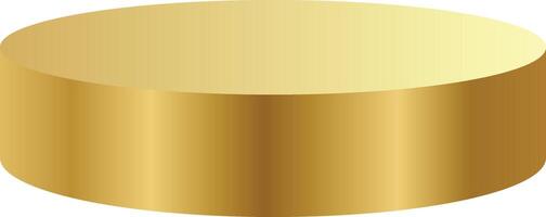 Gold Matte Round Podium Winner Platform or Product Display vector