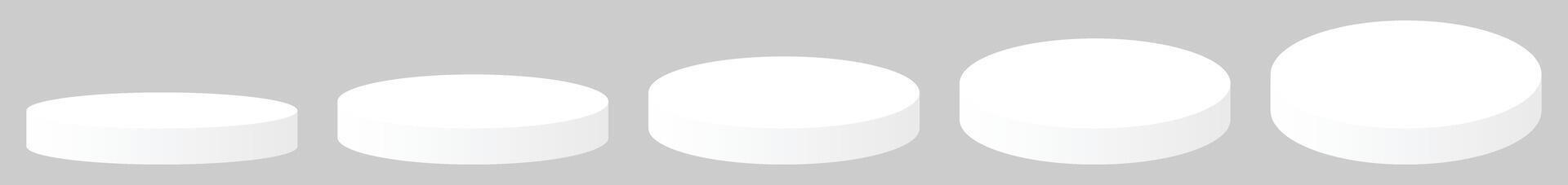 Different Angles of White Matte Round Podium Winner Platform or Product Display