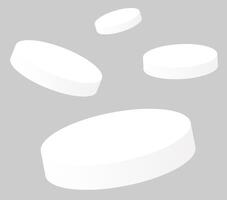 Abstract Position of White Matte Round Podium Winner Platform or Product Display vector